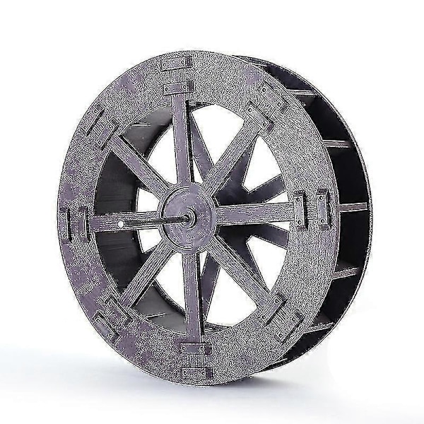 Tee-se-itse puutarha muovinen vesipyörä 17cm 22cm 27cm 31cm 40cm Kiina Fengshui pyörä akselilla kivikkopuutarhaan juoksevan veden maisemointiin 27cm wheel 1PC