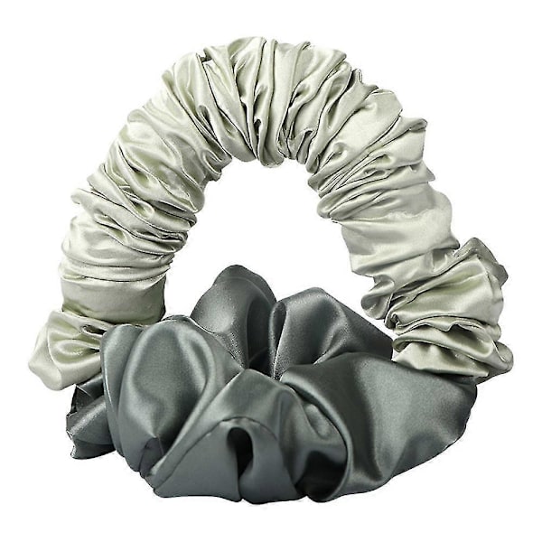 Värmelös Lock Scrunchie Sovande Hårband Satin Elastisk Hårknut Tillbehör Hårrullare