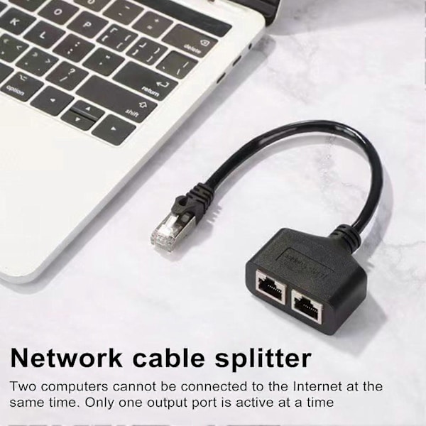 Ethernetkabel Splitter RJ45 Höghastighet Enkel Installation Bred Kompatibilitet Nätverksadapter Internetportförlängare
