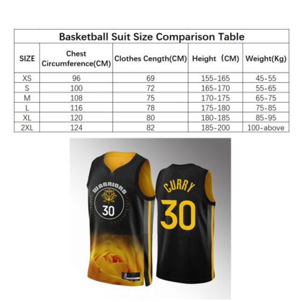 22-23 Golden State Warriors Curry # 30 Baskettröja L
