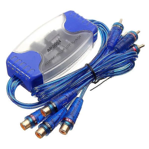 4-kanals RCA Ljud Brusfilter Störningsdämpare Jordloop Isolator Bilstereo 50w
