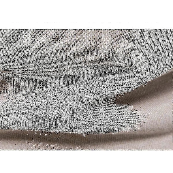 Herr Enfärgad Polokrage Basic Tröja Vinter Slim Fit Tjock Stickad Varm Pullover Topp Beige L