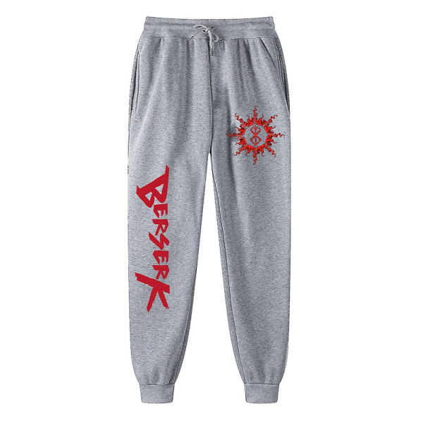 Anime Byxor Berserk Sweatpants Kvinnor Långa Byxor Män Casual Byxor Harajuku Streetwear Sweatpants Y2k Män Sweatpants Långa Byxor grey 2 S