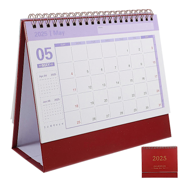 Skrivebordskalender Papirkalender Dekor Bærbar Kalender Engelsk Skrivebordskalender til Kontor