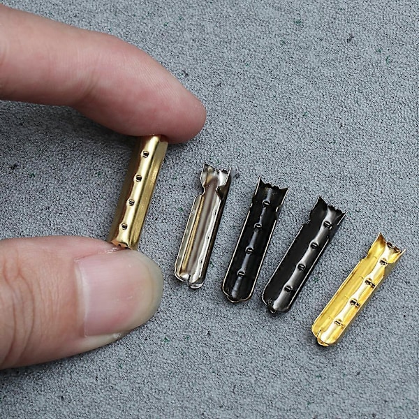 100 stk. metalaglets holdbare snørebåndstip sko snørebånd erstatningsender til gør-det-selv
