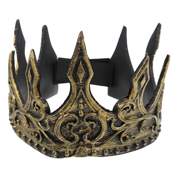Royal Medieval Krone Hodebånd PU Krone Herrekrone Hodeplagg