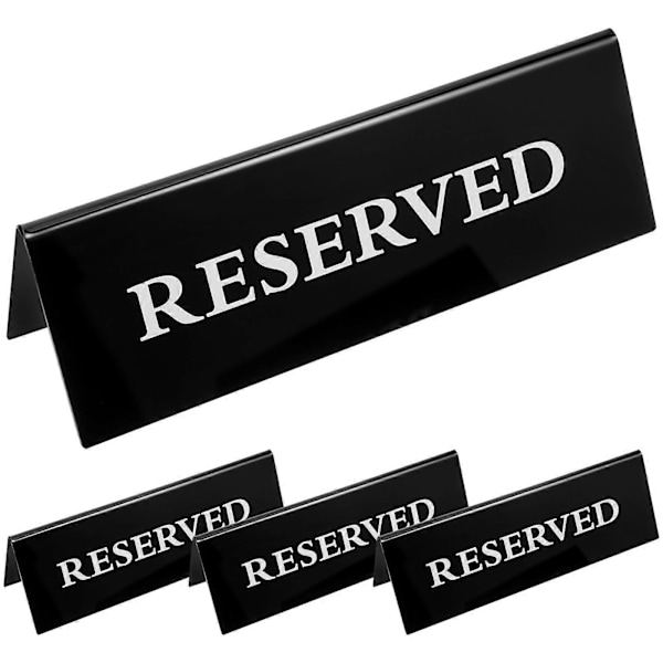 4 st Akryl Reserverad Skylt Fest Reserverad Bordskylt Reserverad Sittplats Skylt Bröllop Reserverad Skylt