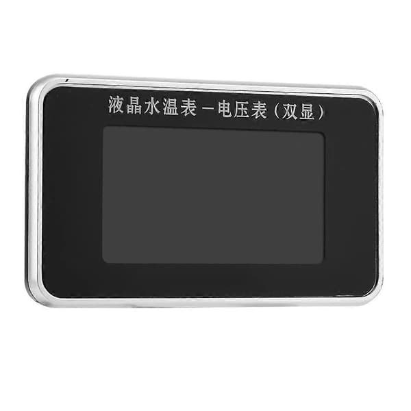2 stk. 12V/24V/36V Bil LCD Skærm Voltmeter   10mm Vandtemperatur Sensor