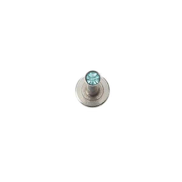 10 Rustfri Stål Rhinestone Læbe Labret Ring Stud Bar Hot