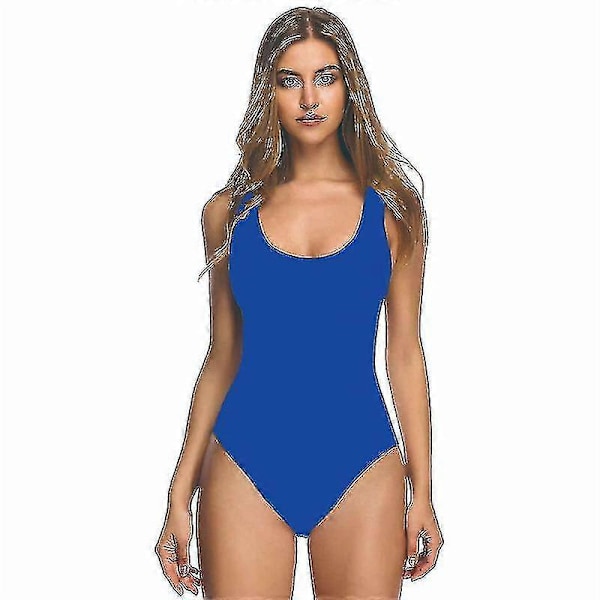 Dame 3D Bikini Badedragt med Brystpuder, Voksen Heldragt blue M