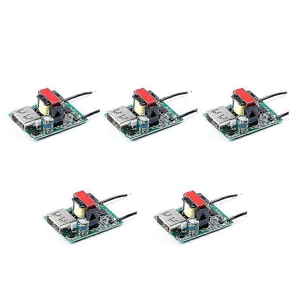 5 stk. Buck Converter Stabilisator DC-DC Modul 12v 24v 36v 48v 72v Til 5v 1a Usb Galvanisk Isolert Sup