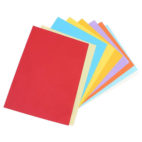 100 ark färgat kopieringspapper A4 Praktiskt utskrivbart papper DIY Handgjort vikbart papper Kontorsmaterial för skola (80g, tio färger)