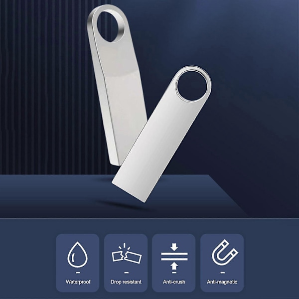 USB Minnepenn 128GB USB3.0 Bilmusikk Høyhastighets U Disk 128GB Datamaskinsystemdisk Po