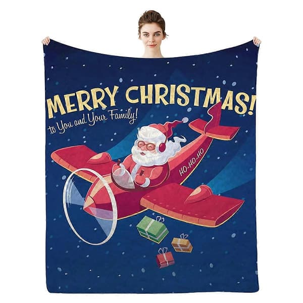 Julepledd Juledekorasjon Gave Koselig Reversibel
