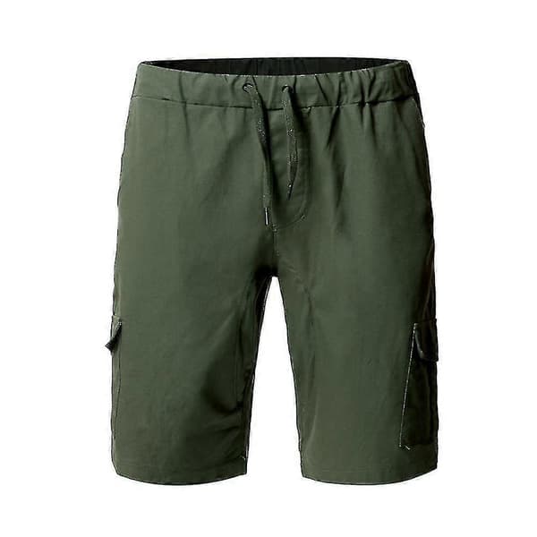 Elastiska Cargo Shorts för Män Sommar Casual Jogger Combat Byxor Army Green 2XL