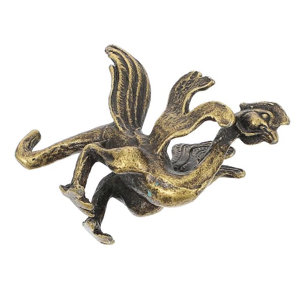 1 stk. Phoenix-dekor i messing, bordplade Phoenix-formet pynt, kreativ messingdekor