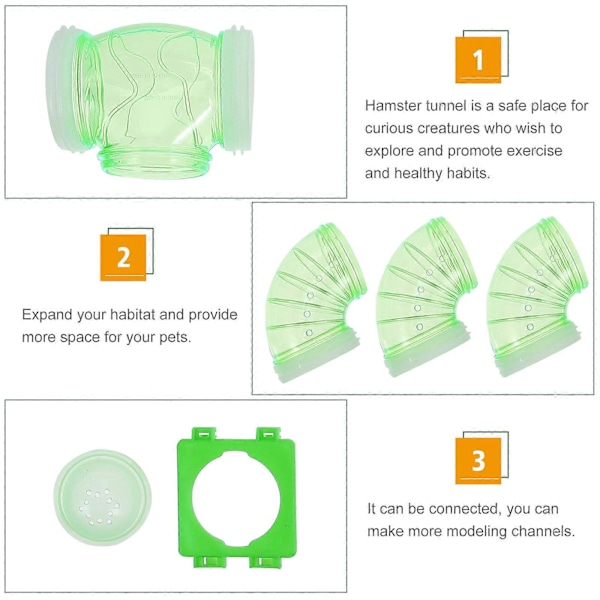 1 Sæt Hamster Rør Tilslutningsplader Eventyr Ekstern Rør DIY Tilslutning Tunnel