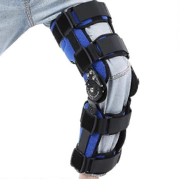 Knæledsbandage Justerbar Åndbar Knæstabilisator Benbeskytter Knæforstuvning Fastgjort Rem Ortopædisk Leddegigtbeskyttelse Right leg M