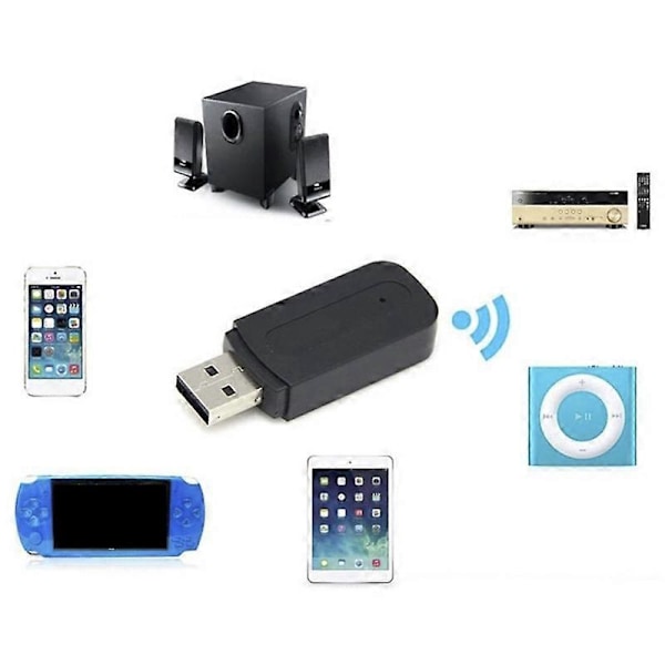 3,5 mm USB Bluetooth-yhteensopiva langaton stereoäänimusiikkikaiuttimen vastaanotinsovitin