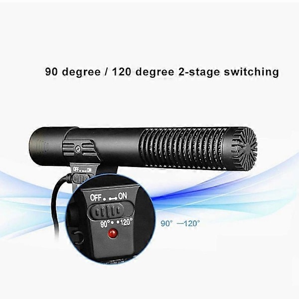 Stereo Kondensator Inspelningsmikrofon Mic för PC Laptop Dator DSLR Kamera