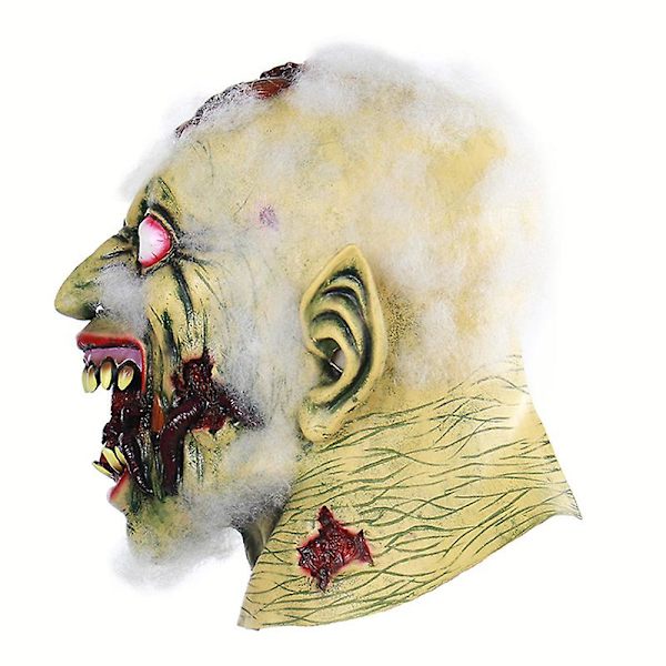 Pelottava Walking Dead Zombie -naamio Lateksinen Karmiva Halloween-asu Kauhu Verinen Aikuisten Halloween-rekvisiitta Koristelu