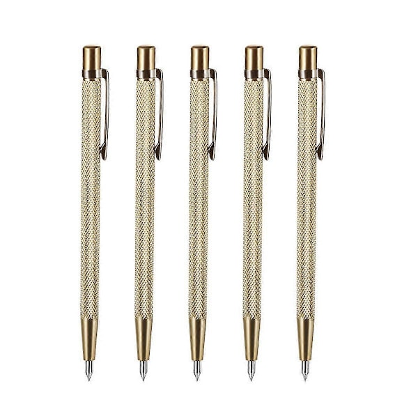 5 stk Diamant Metall Marker Graveringspenn Wolframkarbid Nib For Glass Keramisk Metall Tre Gravering
