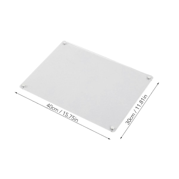 Magnetisk Akryl Whiteboard Transparent Kylskåpsanteckningstavla Kylskåpsmemotavla med 6 Pennor 1 Tavelsudd