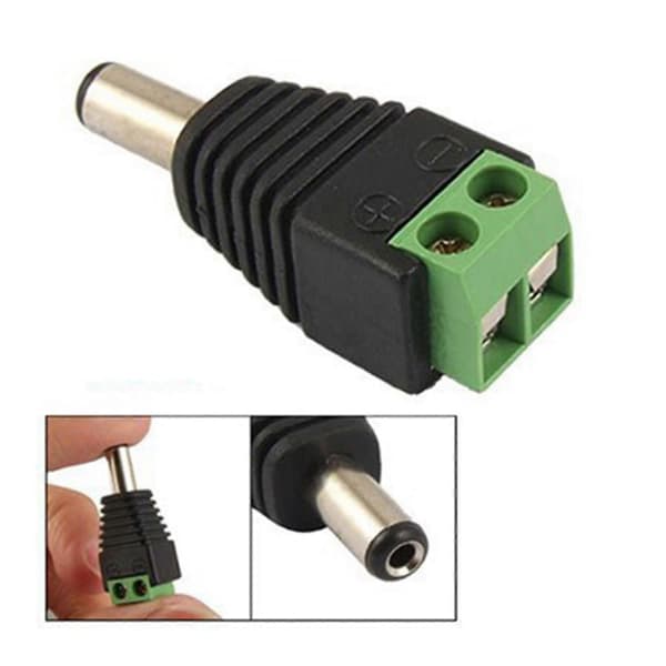 20 stk. 2,1x5,5 mm hanstik DC strømadapter til CCTV-kamera