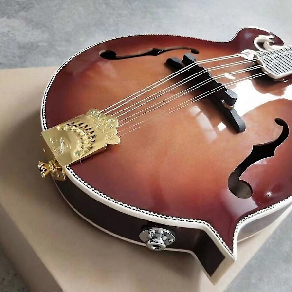 Silver Mandolin Tre-delad Stallskruv För Mandolin 8 Loop-end Strängar 3-6 Strängar B