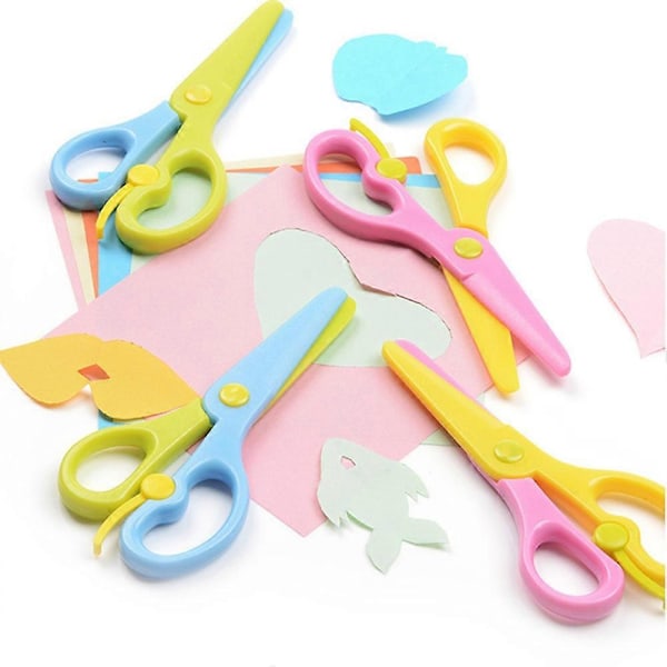 Färgglada Mini Saxar Barnsäkerhet Fingerskydd Pappersklippning DIY Verktyg