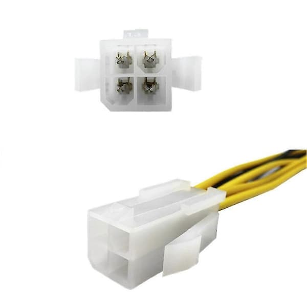 4-pin hann til 8-pin CPU strømforsyningsadapter ATX-kabel 12V strømadapterkabel