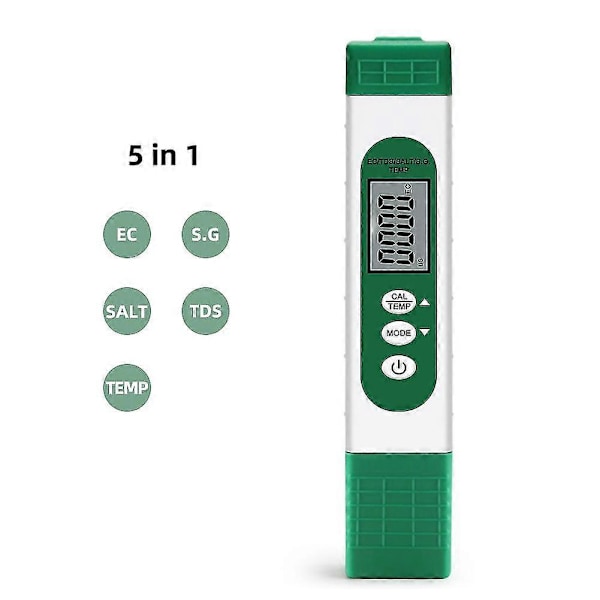 Digital /tds/salt/s.g./temperaturmätare 5 i 1 Konduktivitet Er För Rium Swim