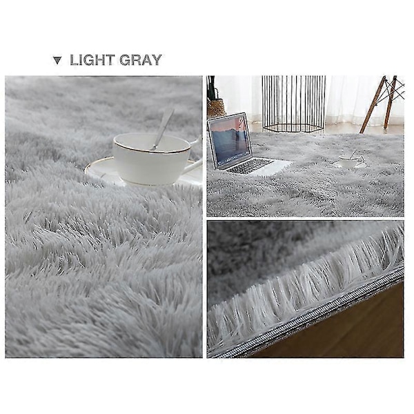 Tie-dye Gradient Färgad Matta Sovrum Vardagsrum Kaffebord Matta Långhårig Tvättad Golvmatta