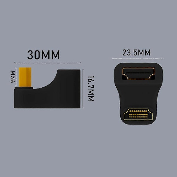 Adapter HDMI-kompatibel Han til Hun-stik 8K Ultra-klar Understøttelse UHS2.1 med Indikatorlys Adapter