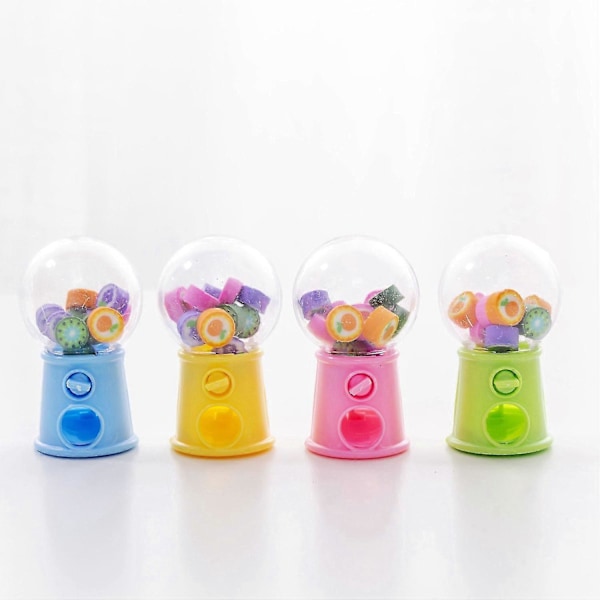 Mini Frugt Gashapon Viskelæder Maskine Viskelæder Dispenser Børn Papirvarer Skoleartikler Børnegave
