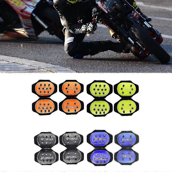 Skyddande Motorcykel Knäskydd Firepower Slider Gnistslipande Knäväska Black 20 fire point