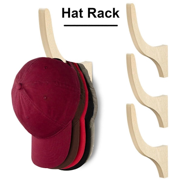 Kepsställ Hattställ Stark Lastbärande Slät Kant Gradfri Lätt att Installera Cowboyhattar Organiserare Kepsar Displayställ