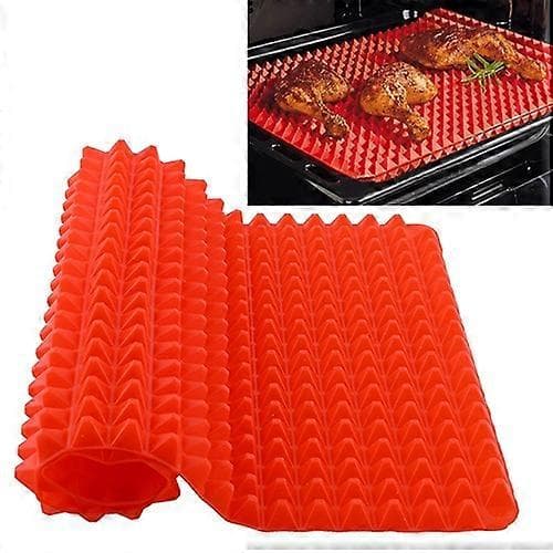 Rød Pyramide Pan Non-stick Silikon Bakematte Form Koke Matte Ovn Bakebrett