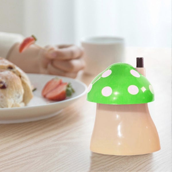 Automatisk tandpetarhållare med tryckdesign, dammtät, stor kapacitet, kreativ svampformad bordsförvaringslåda för tandpetare för hemmet