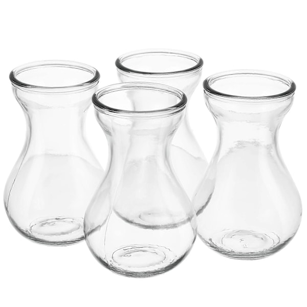 4 st Hyacintvas Liten Glasvas Mittpunkter Klar Hyacint Odling Knoppvas