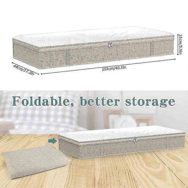 Foldbare poser til under sengen, store opbevaringskasser til under sengen, tyk åndbar opbevaringspose til tøj under sengen