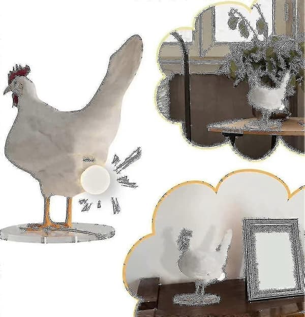 3D Kylling Egg Lampe Hane Bordlampe