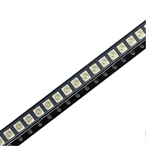 100kpl 3528 Amber+keltainen Plcc-4 Käänteinen napa, 617nm+587nm, 50mA 2V 0.1W Kaksivärinen Smd Led Lamppu Valo