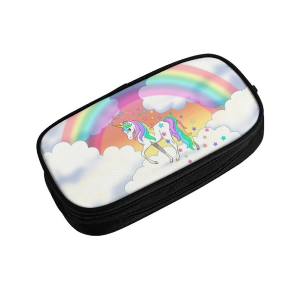 Vacker Rainbow Unicorn Meteor Kawaii Case med stor kapacitet style 01