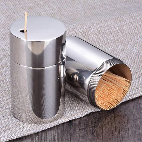 Hjem Hotel Restaurant Rustfrit Stål Tandstikholder Dispenser Boks Container