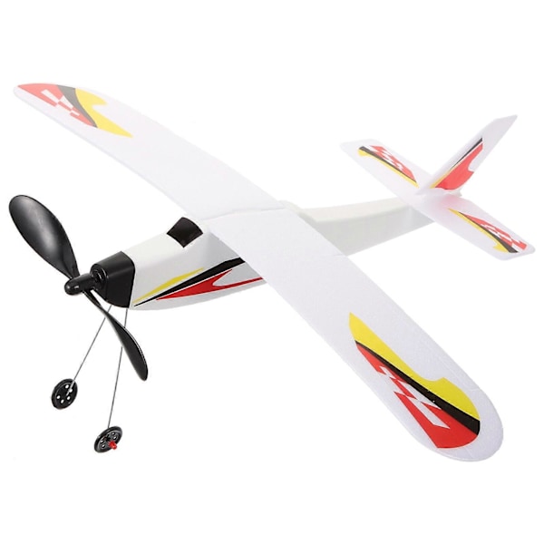 Leksak DIY Gummibandsdriven Flygplansglidare Modell Utomhussport Flygande DIY Handgjorda Leksaker (Slumpmässig Stil)