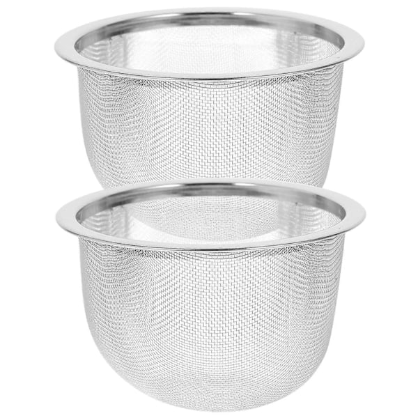 2 stk. te-sil i rustfritt stål, te-infuser, tilbehør til tekanner, tefilter-nett