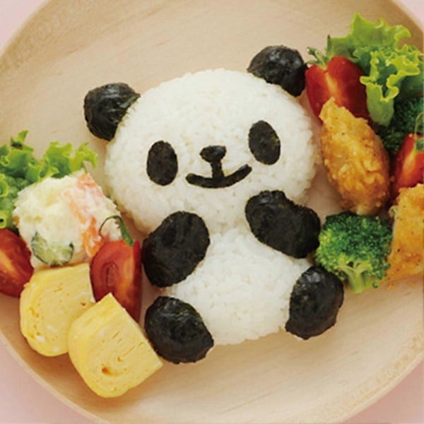 DIY Söt Panda Form Ris Sushi Kakform Skärare Sandwich Maker Bakverktyg