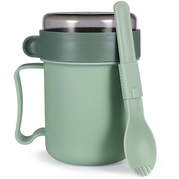 Mikrovågsugn Soppmugg med Lock och Skopa Portabel Frukostmugg Behållare för Havregrynsgröt Mjölk Soppa