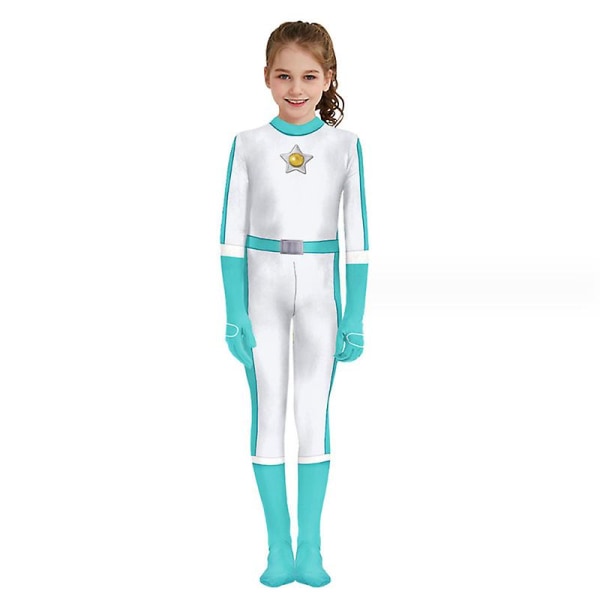 Tjejdräkt Rosa Princess Cosplay Jumpsuits BLUE M